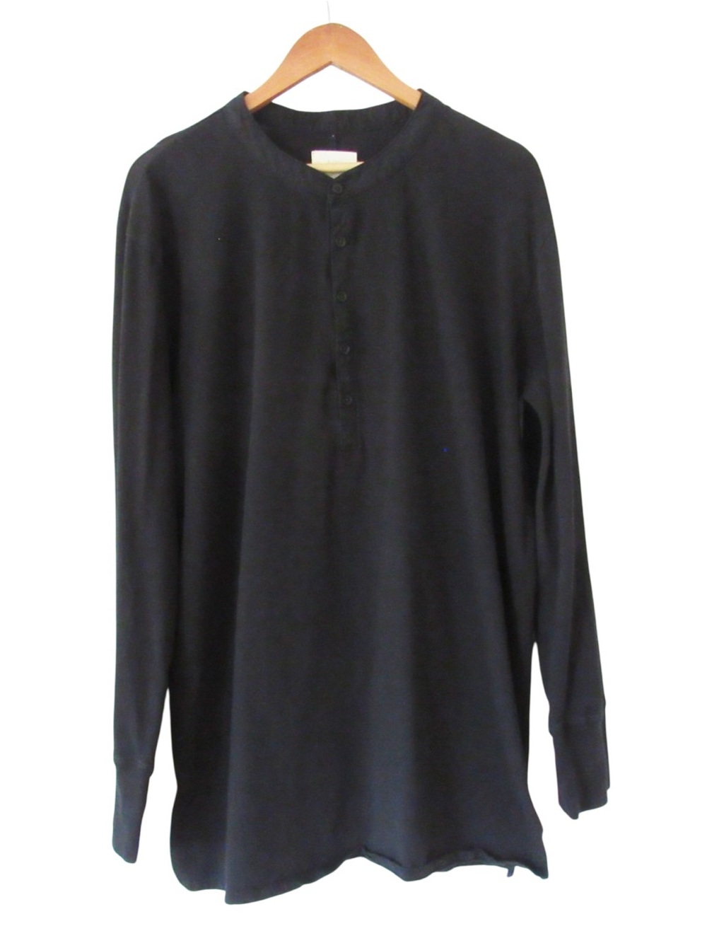 Fear Of God FOG Mens Long Black Henley Shirt Small Collection One Cotton